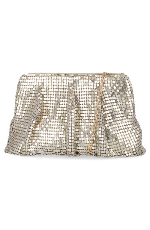 Jessica Mcclintock Lorna Metal Mesh Clutch In Gold
