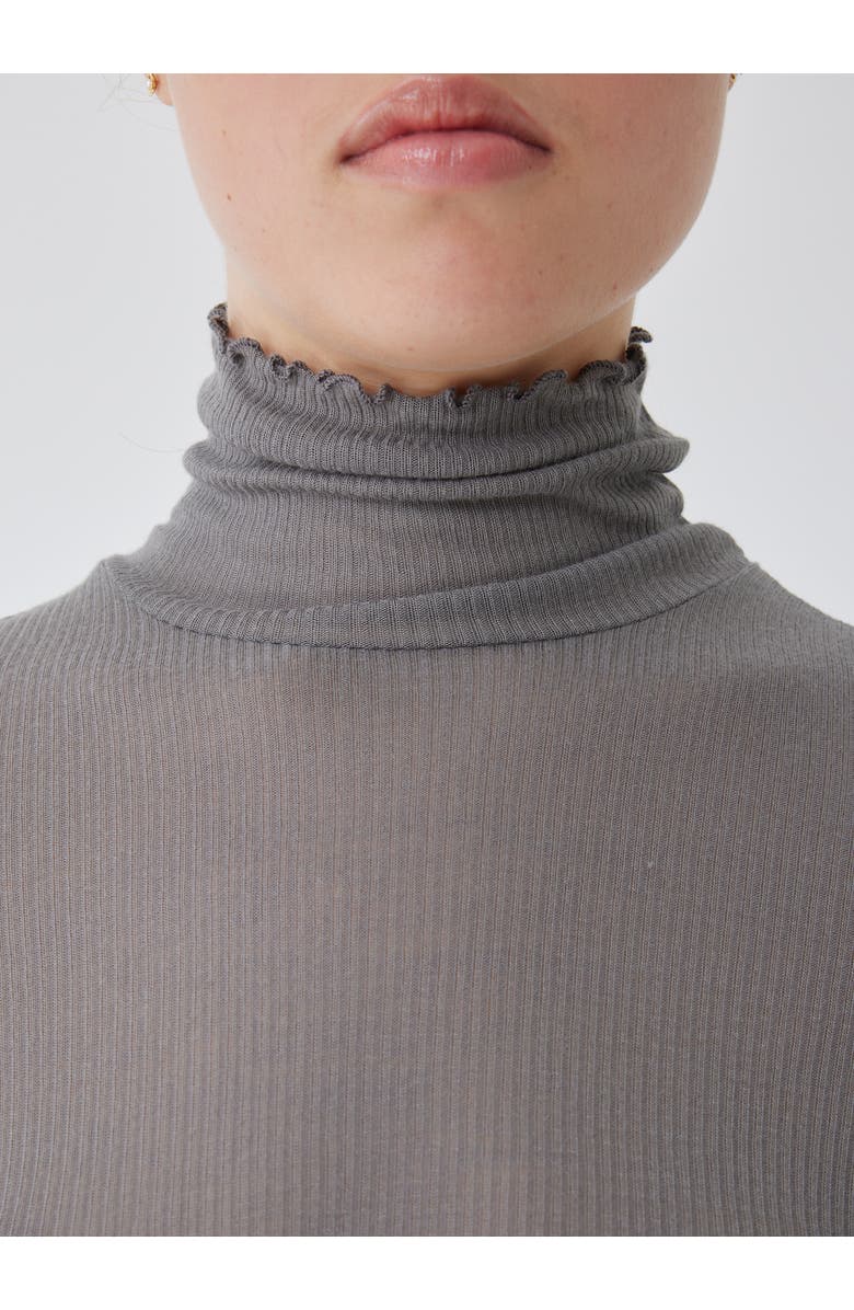 Majestic Filatures Micro Modal Baby Rib Cashmere Long Sleeve Turtleneck, Alternate, color, 