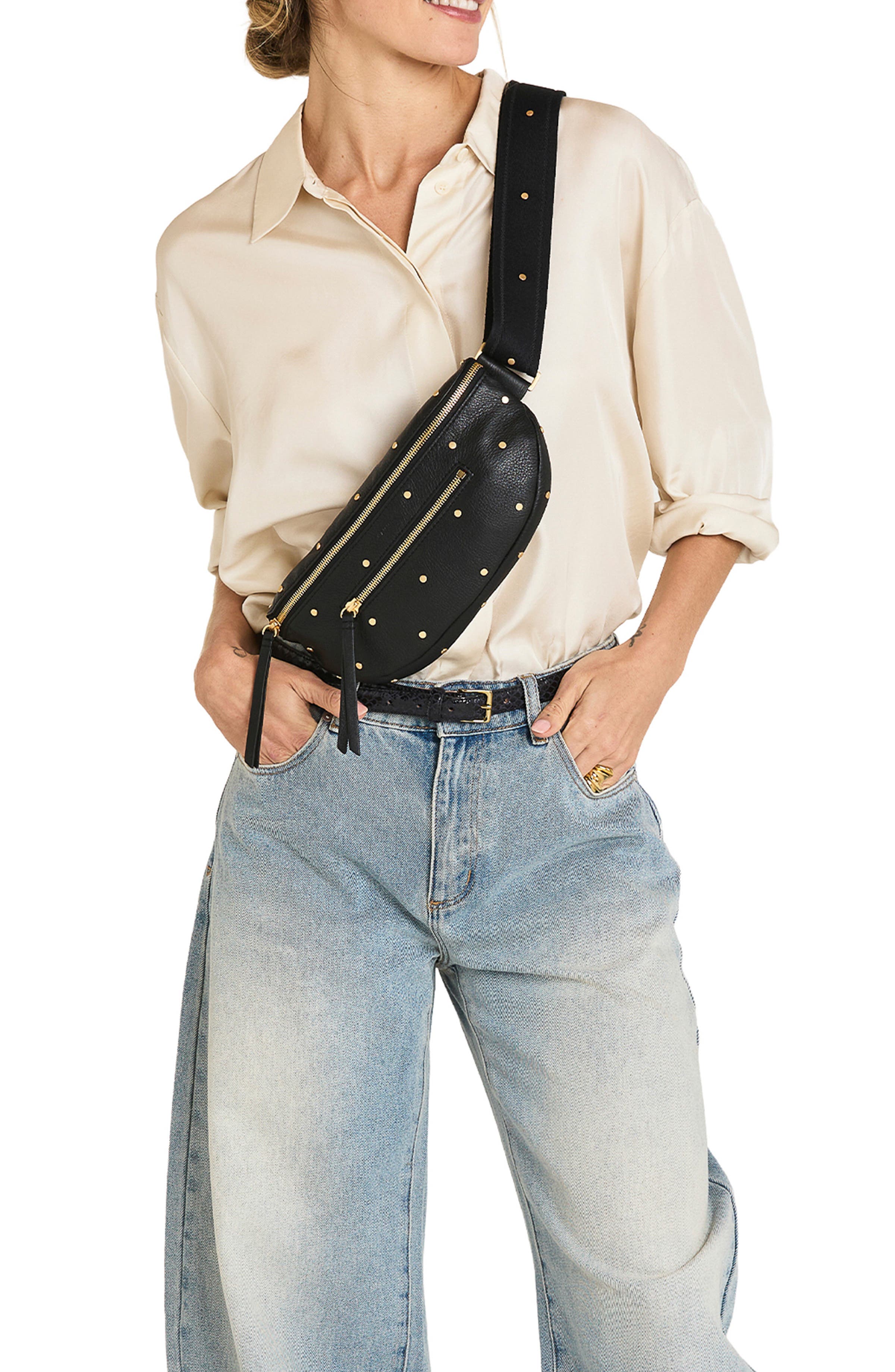 Charles Medium Leather Belt Bag, Alternate, color, STARLIGHT/ BRUSHED GOLD