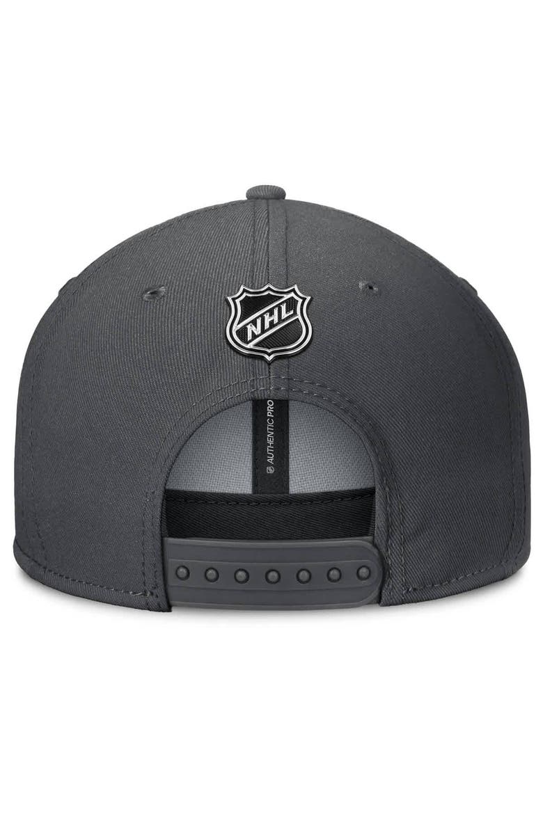 Men's Fanatics Charcoal Vegas Golden Knights Authentic Pro Rink Lockup Snapback Hat, Alternate, color, Charcoal