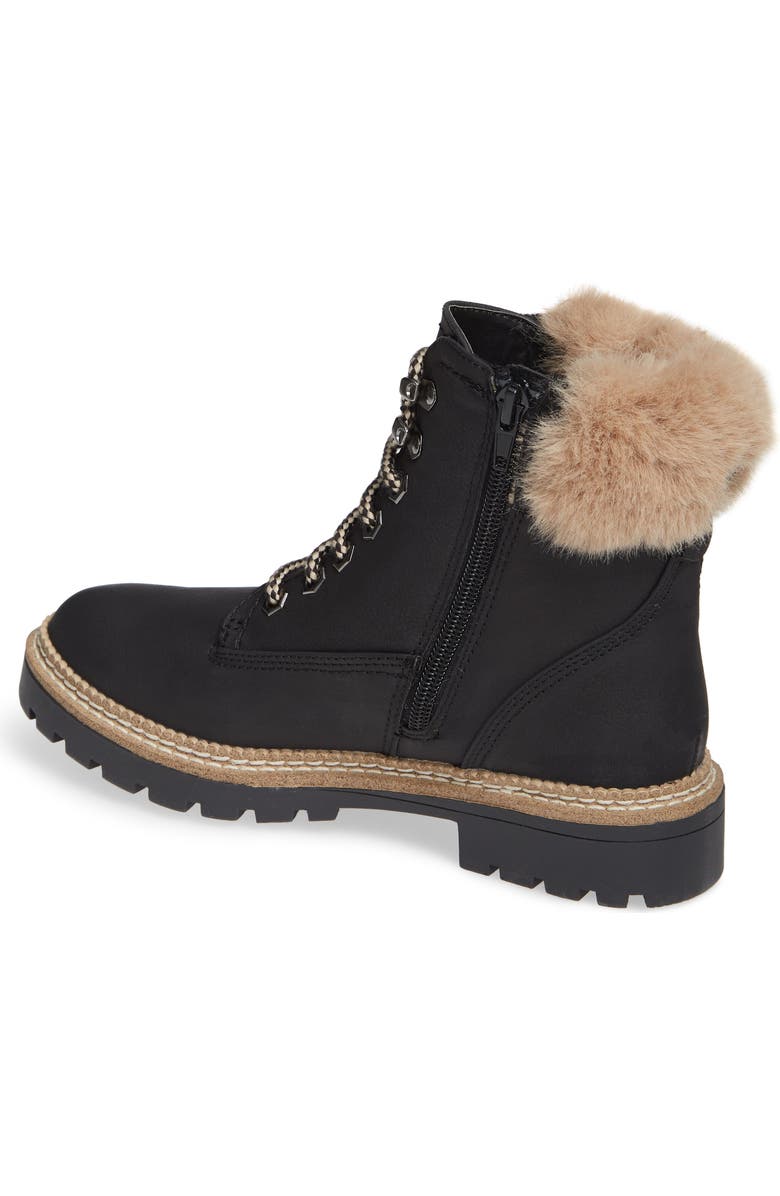 Steve Madden Alaska Lace-Up Bootie with Faux Fur Cuff, Alternate, color,