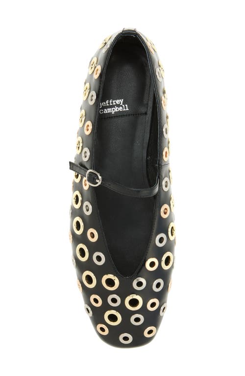 Jeffrey Campbell Galerie Mary Jane Flat In Black Multi