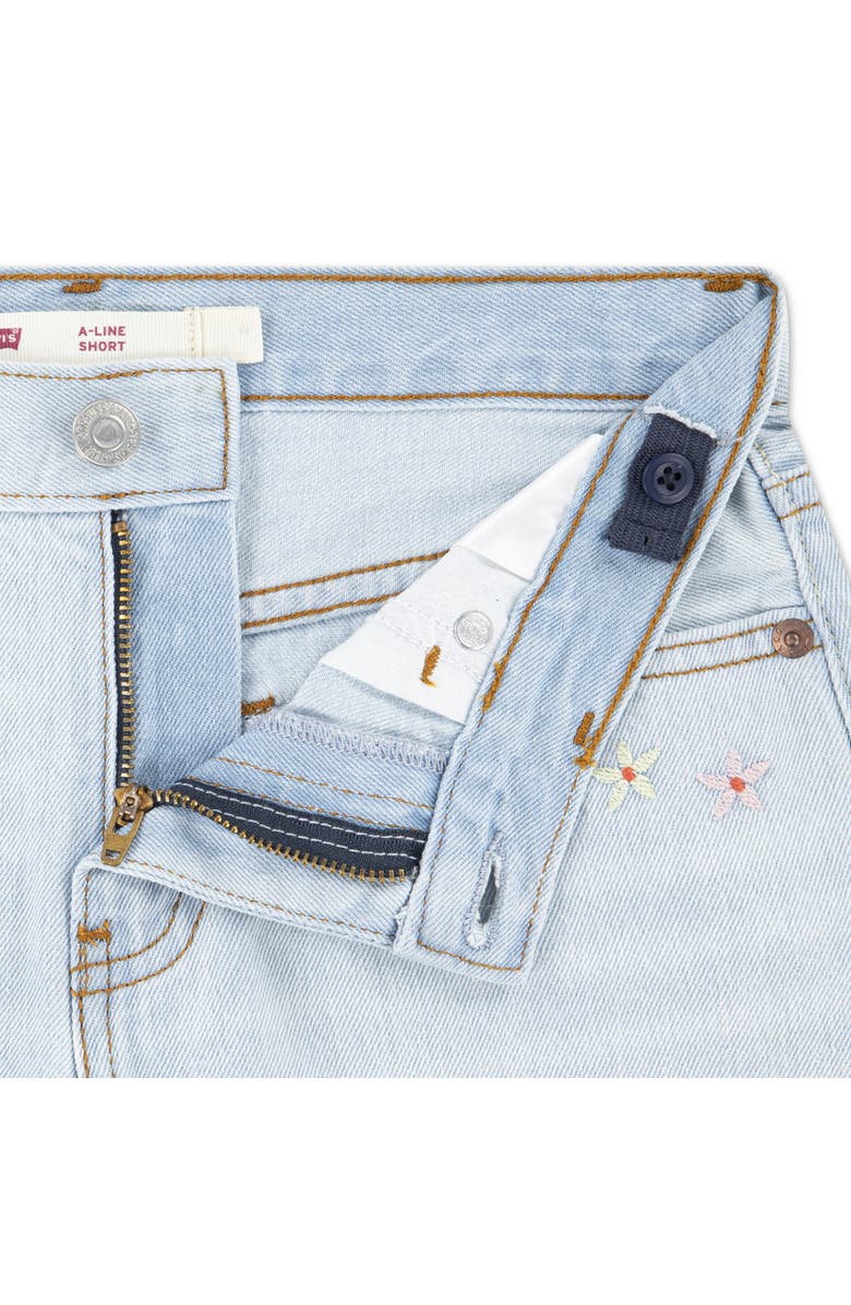 Levi's Kids' Crochet Applique Denim Shorts, Alternate, color, Wow Me Over