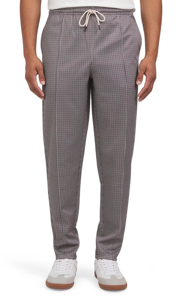 Ben Sherman Houndstooth Tricot Drawstring Pants, Main, color, 