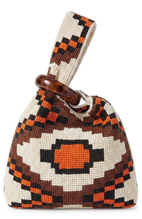 Beaded Swing Top Handle Bag