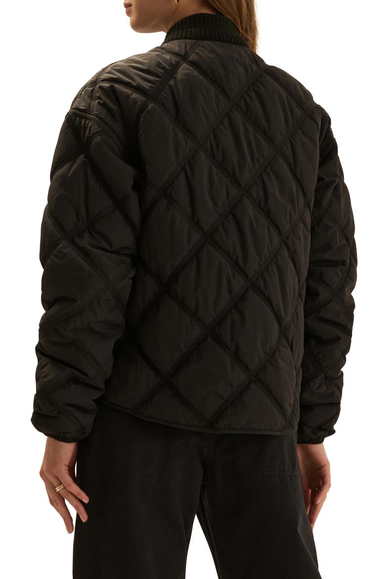 Take a Stroll Quilted Jacket, Alternate, color, BLACK