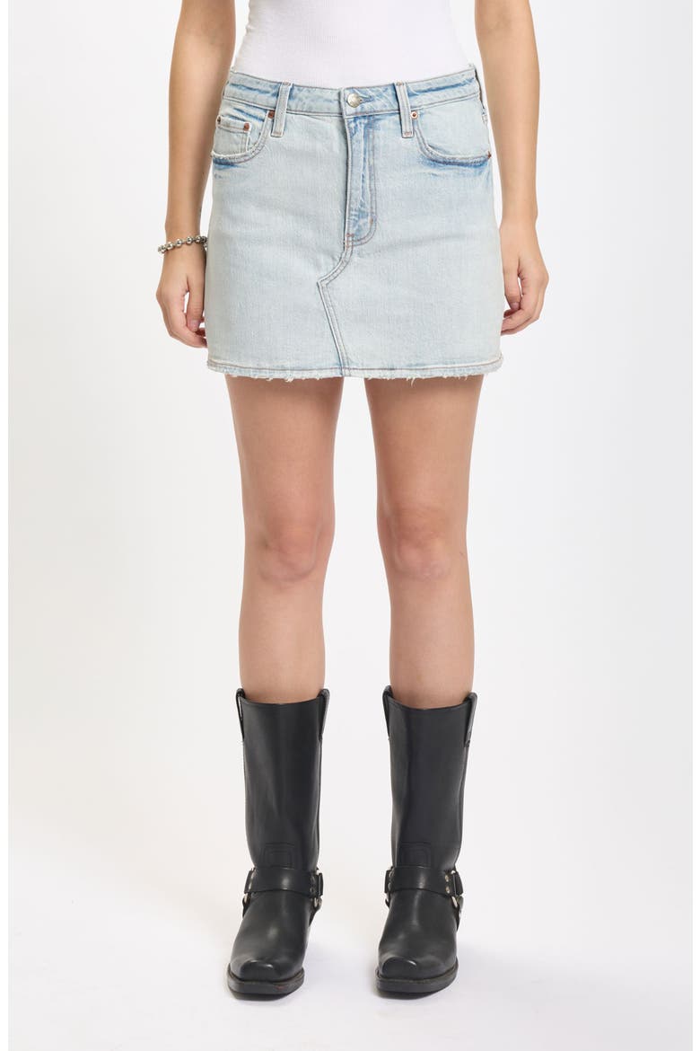 Malibu Denim Miniskirt, Main, color, MAGNETIC