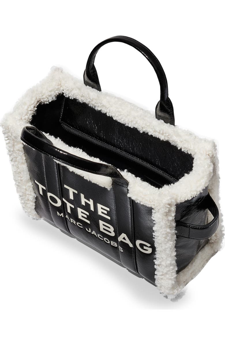 Marc Jacobs The Medium Traveler Faux Shearling Trim Tote, Alternate, color,