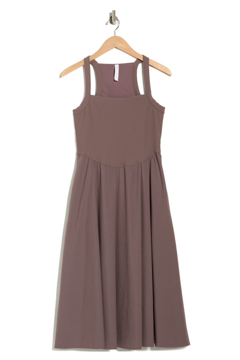Rib Hybrid Midi Dress, Alternate, color, GREY PLUM