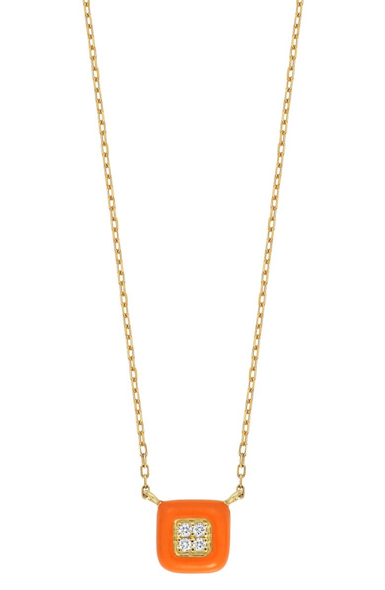 Bony Levy Chelsea Diamond Pendant Necklace, Main, color, Orange/ Gold