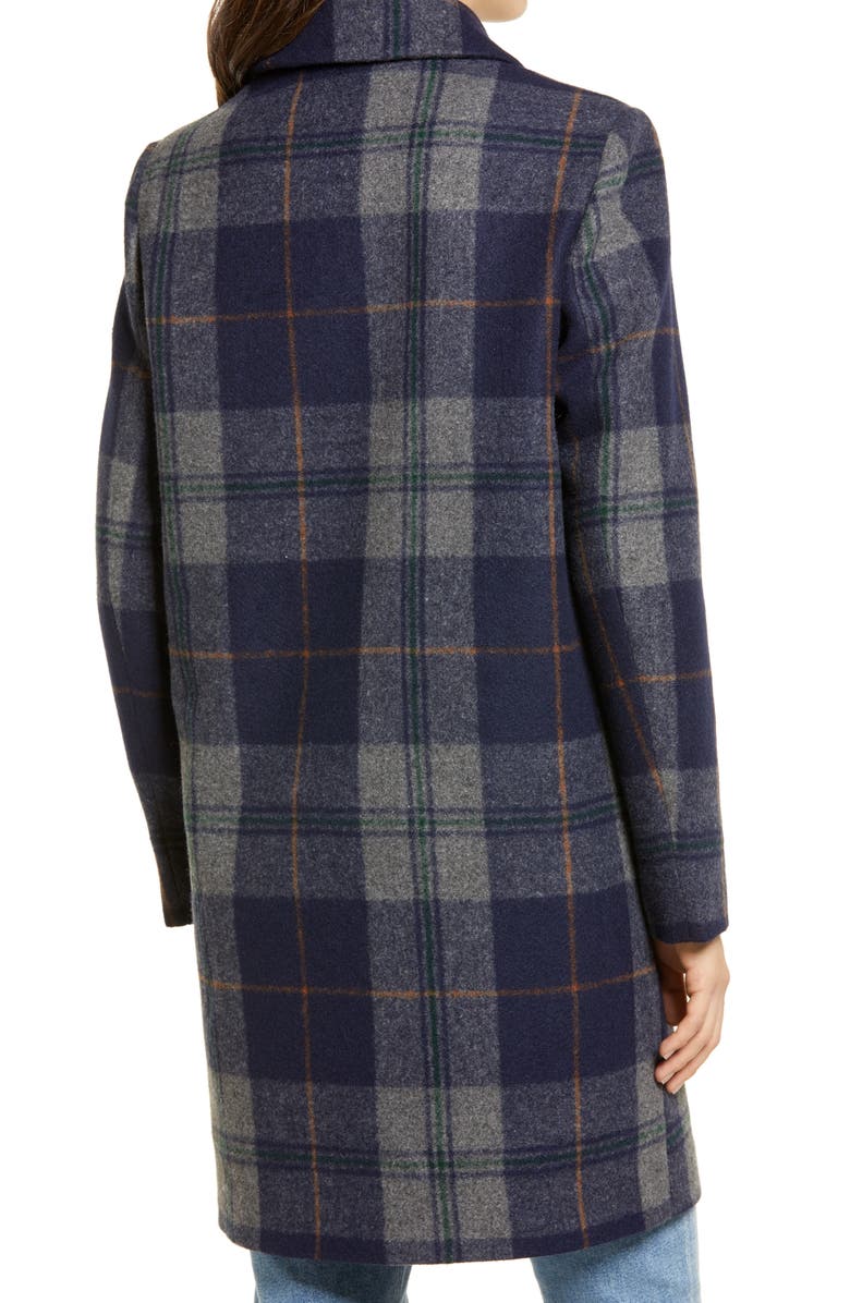 Sam Edelman Plaid Notch Collar Coat, Alternate, color, 