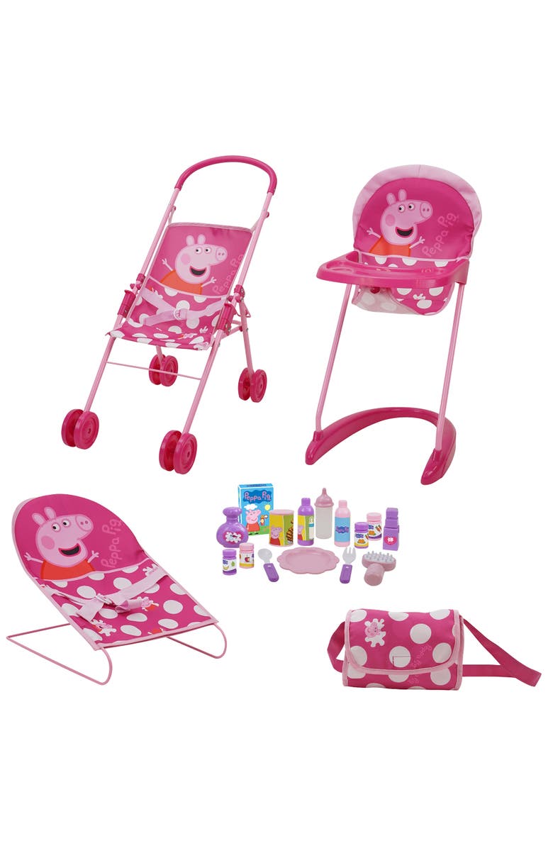 Peppa Pig 19 Piece Doll Sleep N' Play Set 3+, Main, color, Multicolored