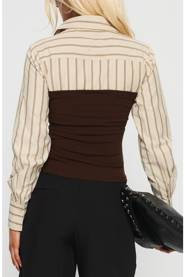 Dawnette Stripe Layered Shirt, Alternate, color, MULTI