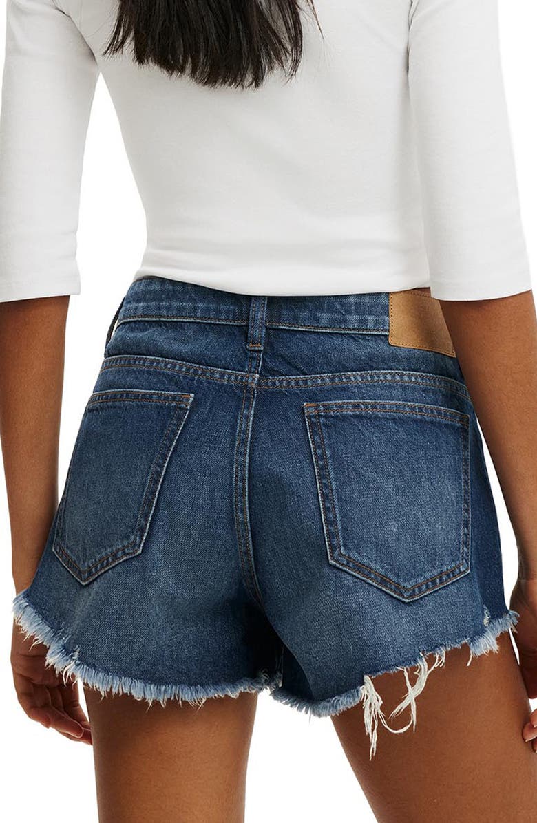 Cotton On Saturday Low Rise Denim Cutoff Shorts, Alternate, color, 