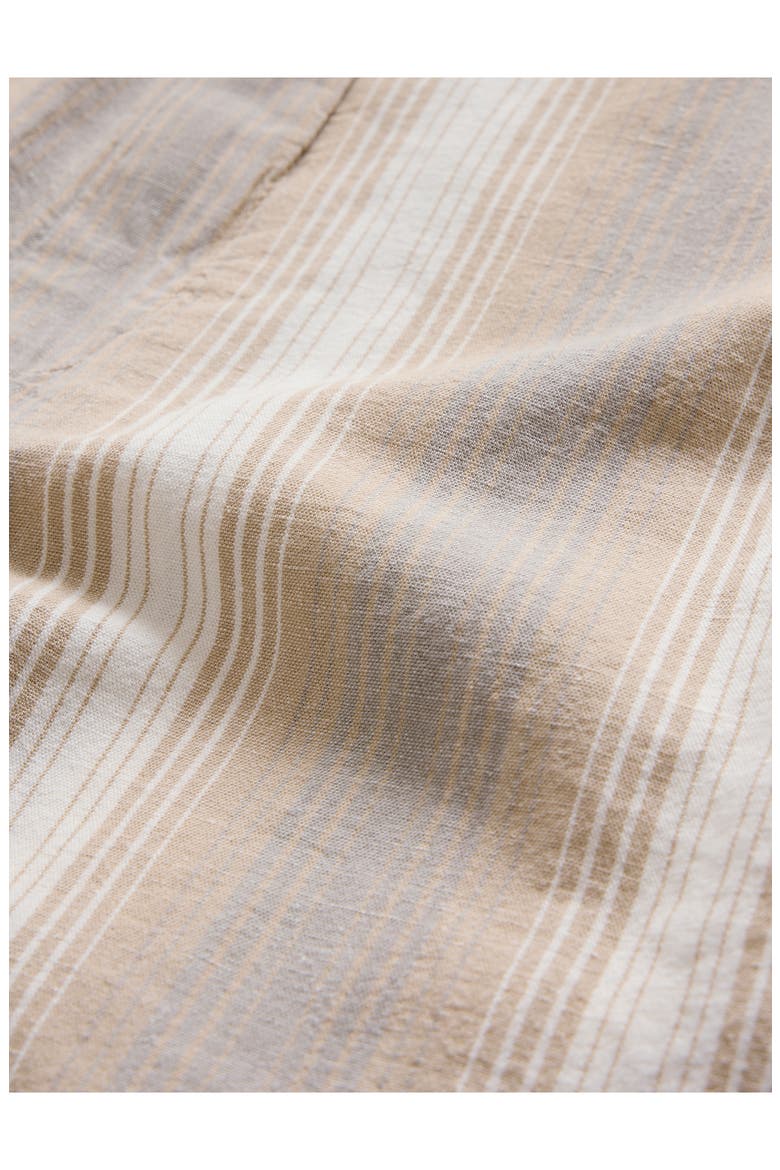 Stripe Cotton & Hemp Drawstring Shorts, Alternate, color, CHALK