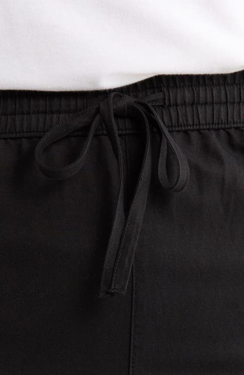 Caslonr Caslon(r) Drawstring Wide Leg Linen Blend Pants In Black