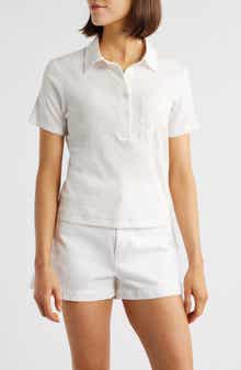 FRAME The Caddy Stretch Linen Polo