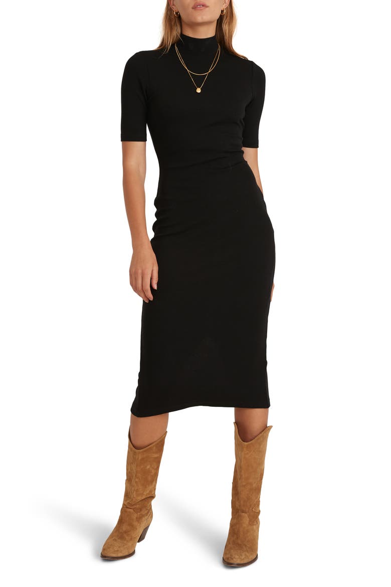 Lexi Rib Dress, Main, color, BLACK