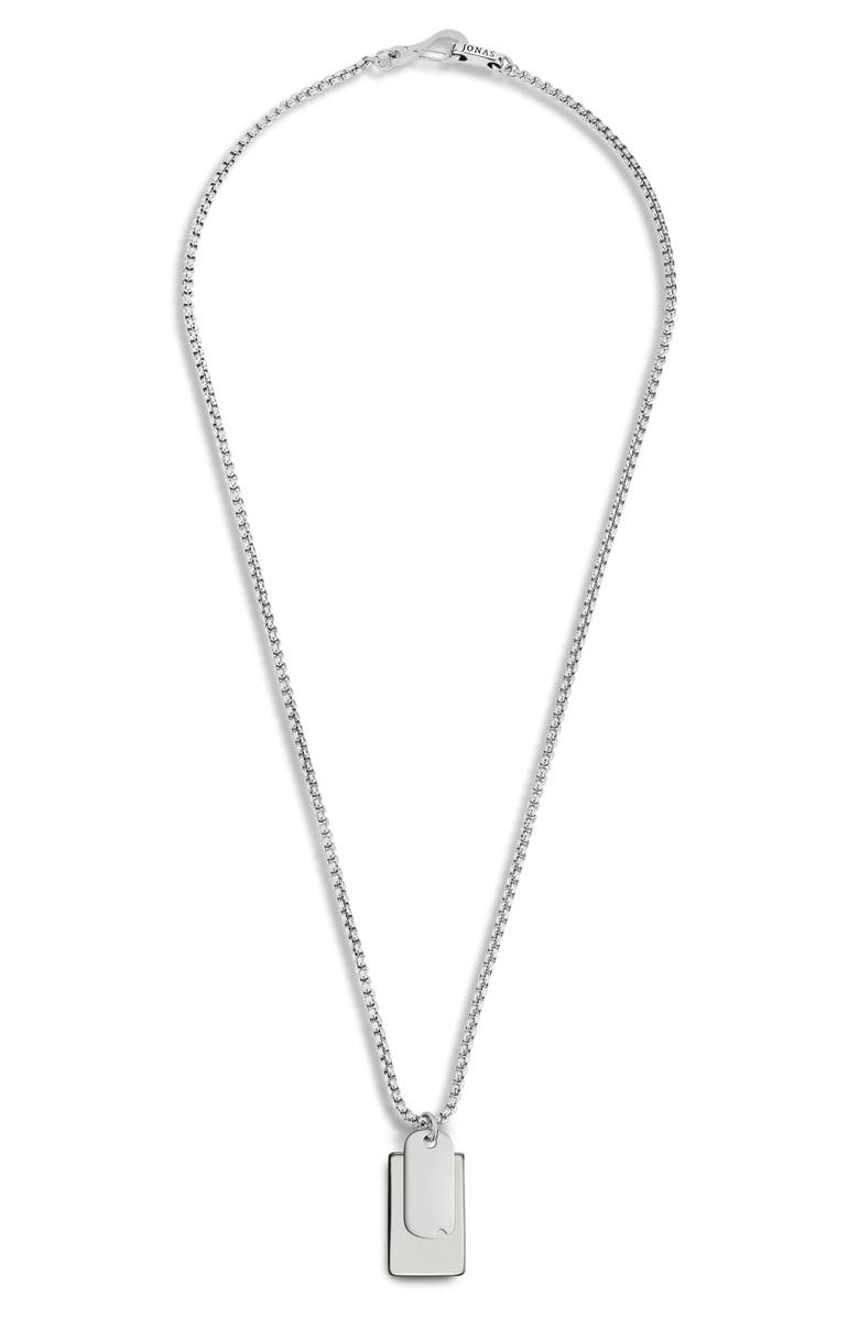 Jonas Studio Double Dog Tag Necklace, Main, color, Silver