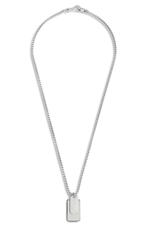 Shop Jonas Studio Double Dog Tag Necklace In Silver