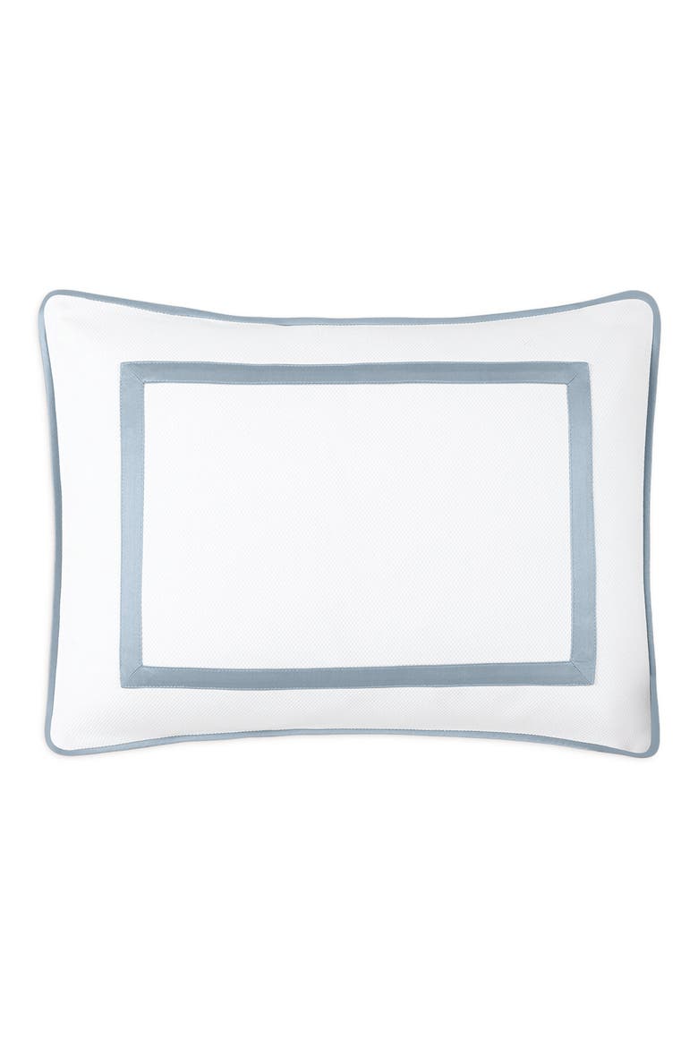 Louise Piqué Boudoir Pillow Sham, Main, color, HAZY BLUE