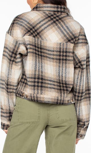 Township Plaid Crop Shirt Jacket
