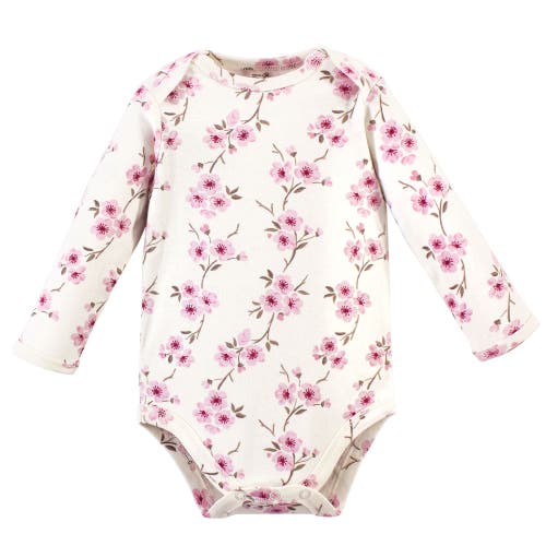 Touched By Nature Little Soft Organic Cotton Long-sleeve One-piece Essentials In Pink