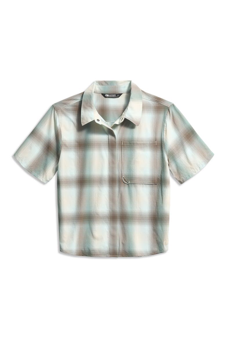 Astroman Short Sleeve Sun Shirt, Alternate, color, TIDAL PLAID