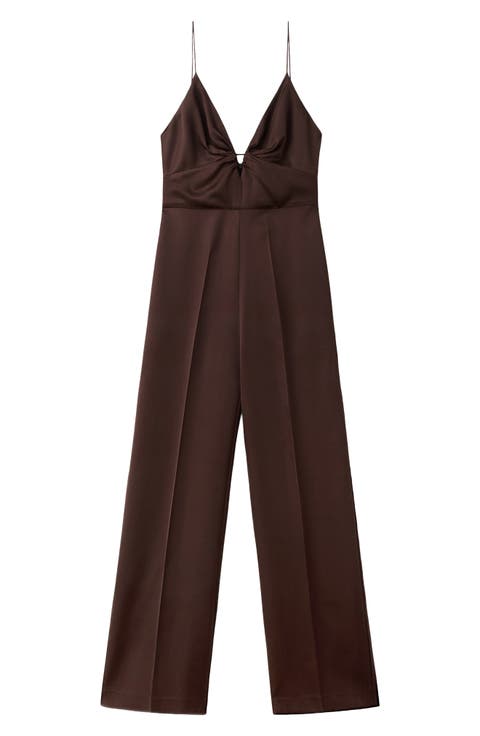 Mono Deep V-Neck Sleeveless Jumpsuit
