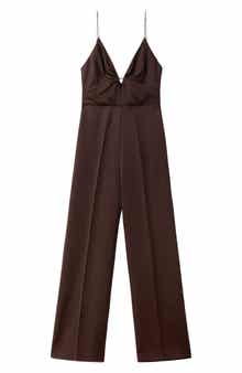 Mono Deep V-Neck Sleeveless Jumpsuit