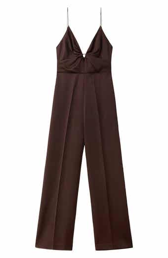 Mono Deep V-Neck Sleeveless Jumpsuit