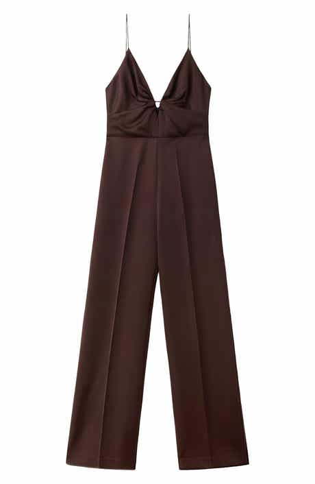 Mono Deep V-Neck Sleeveless Jumpsuit