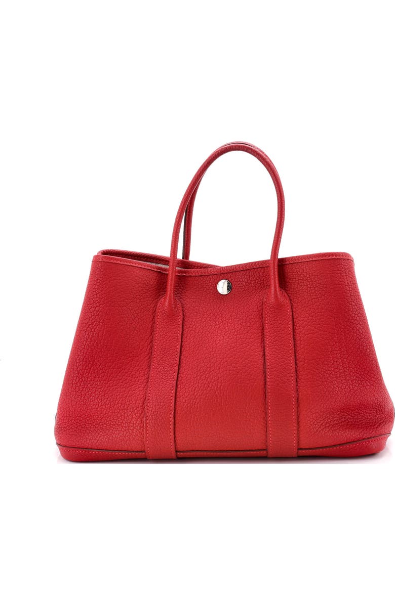 Pre-Owned Hermes Garden Party Tote Leather 30, Main, color, Rouge Vif