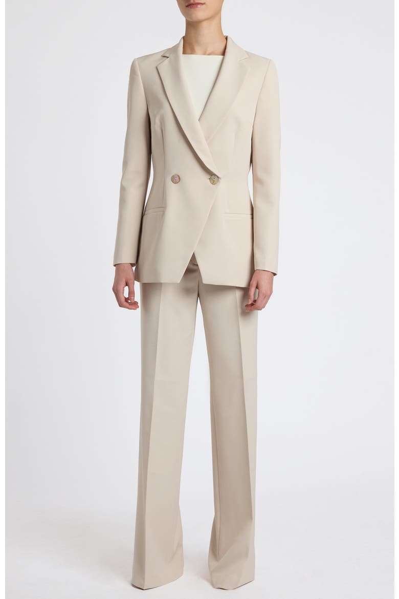 Camila Wide Leg Pant in Soft Stretch Crepe, Alternate, color, Beige