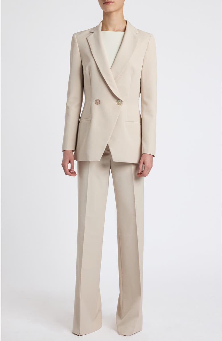 Santorelli Camila Wide Leg Pant in Soft Stretch Crepe, Alternate, color, Beige