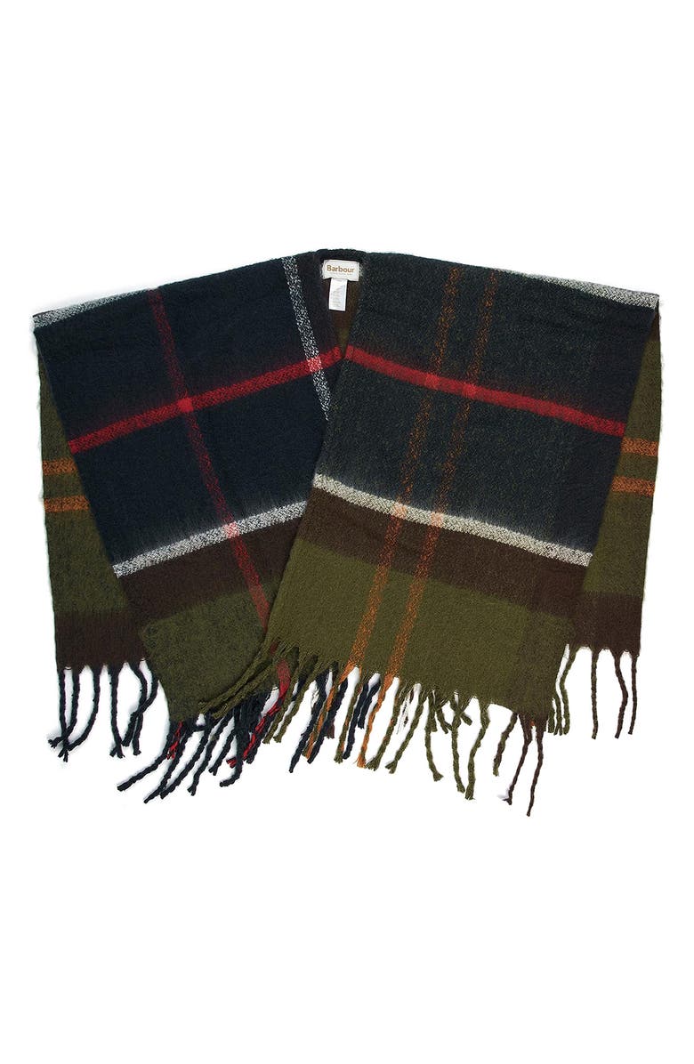 Barbour Isla Bouclé Plaid Shawl, Alternate, color, Classic