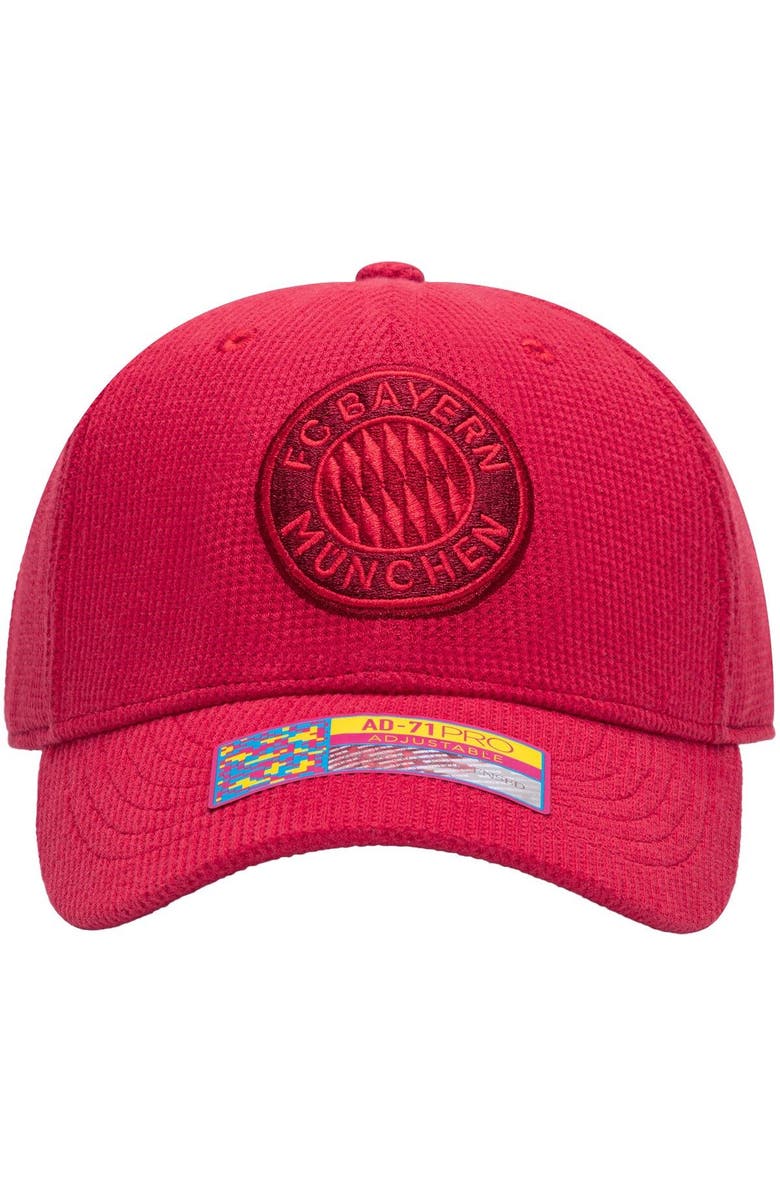 FAN INK Men's Red Bayern Munich Club Pro Adjustable Hat, Alternate, color,