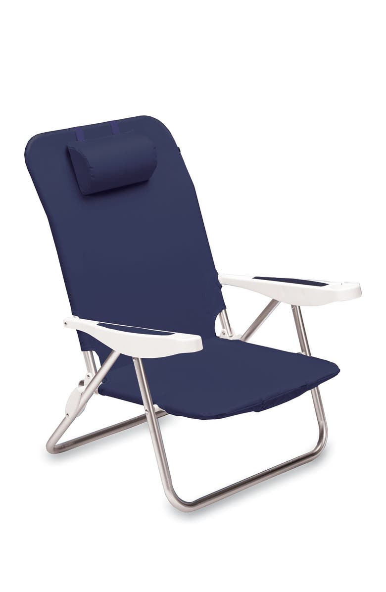 Picnic Time Monaco Reclining Beach Backpack Chair, Main, color,