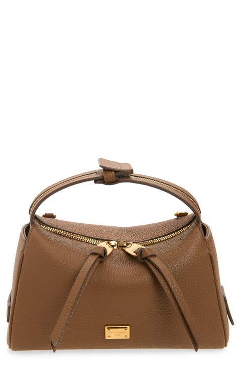 Vittoria Leather Top Handle Bag
