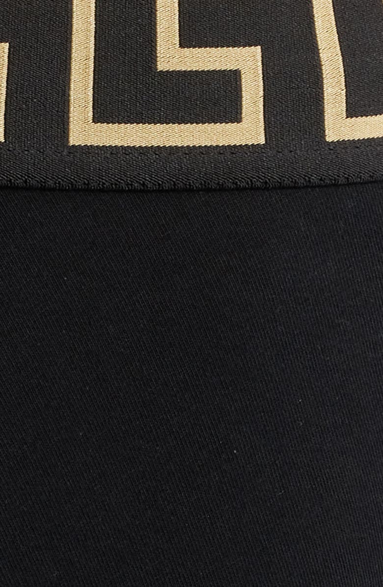 Versace 2-Pack Greca Border Stretch Cotton Boxer Briefs, Alternate, color, Black Gold Greek Key