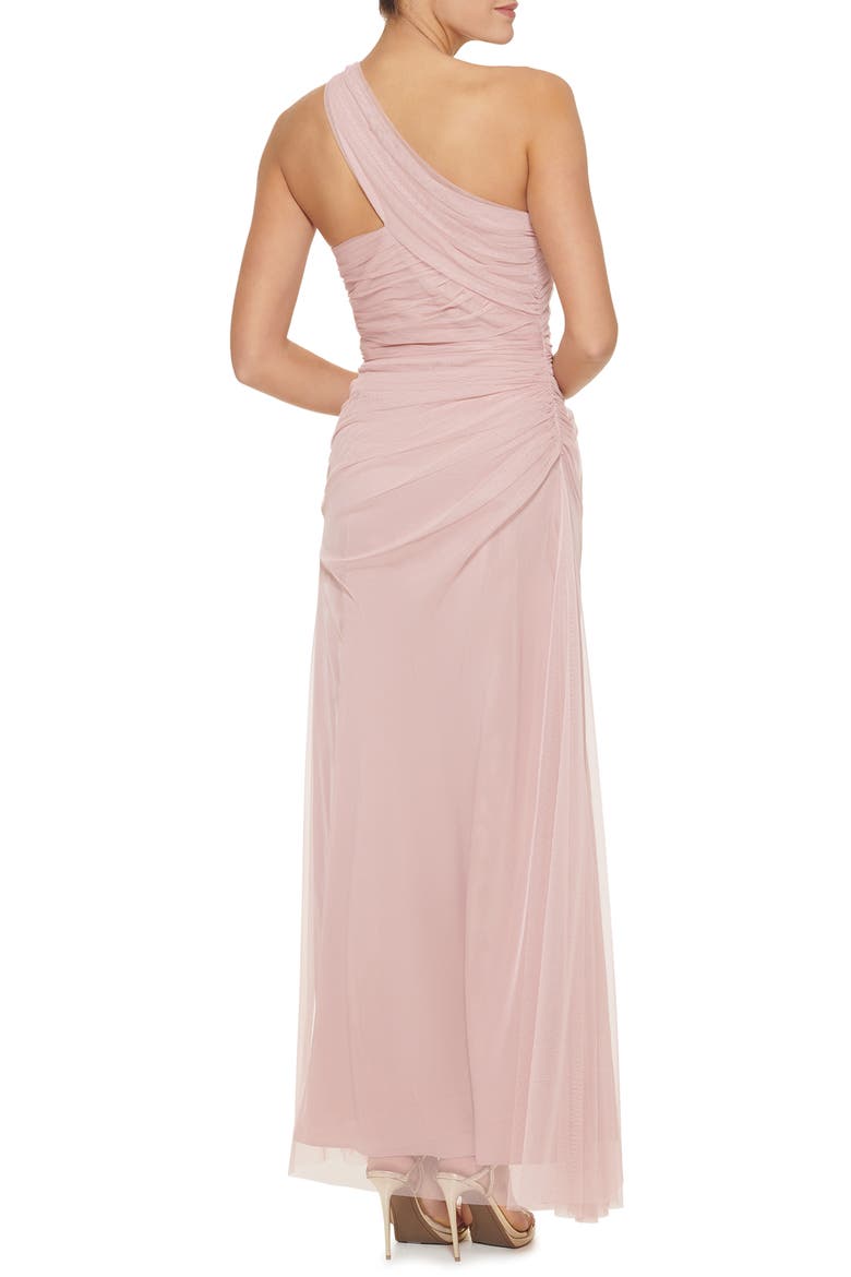 One Shoulder Tulle Gown, Alternate, color, ELEGENT ROSE