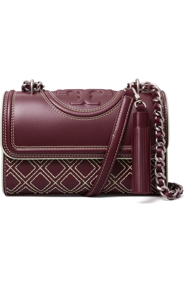 Tory Burch Small Fleming Popstitch Leather Convertible Shoulder Bag, Main, color,