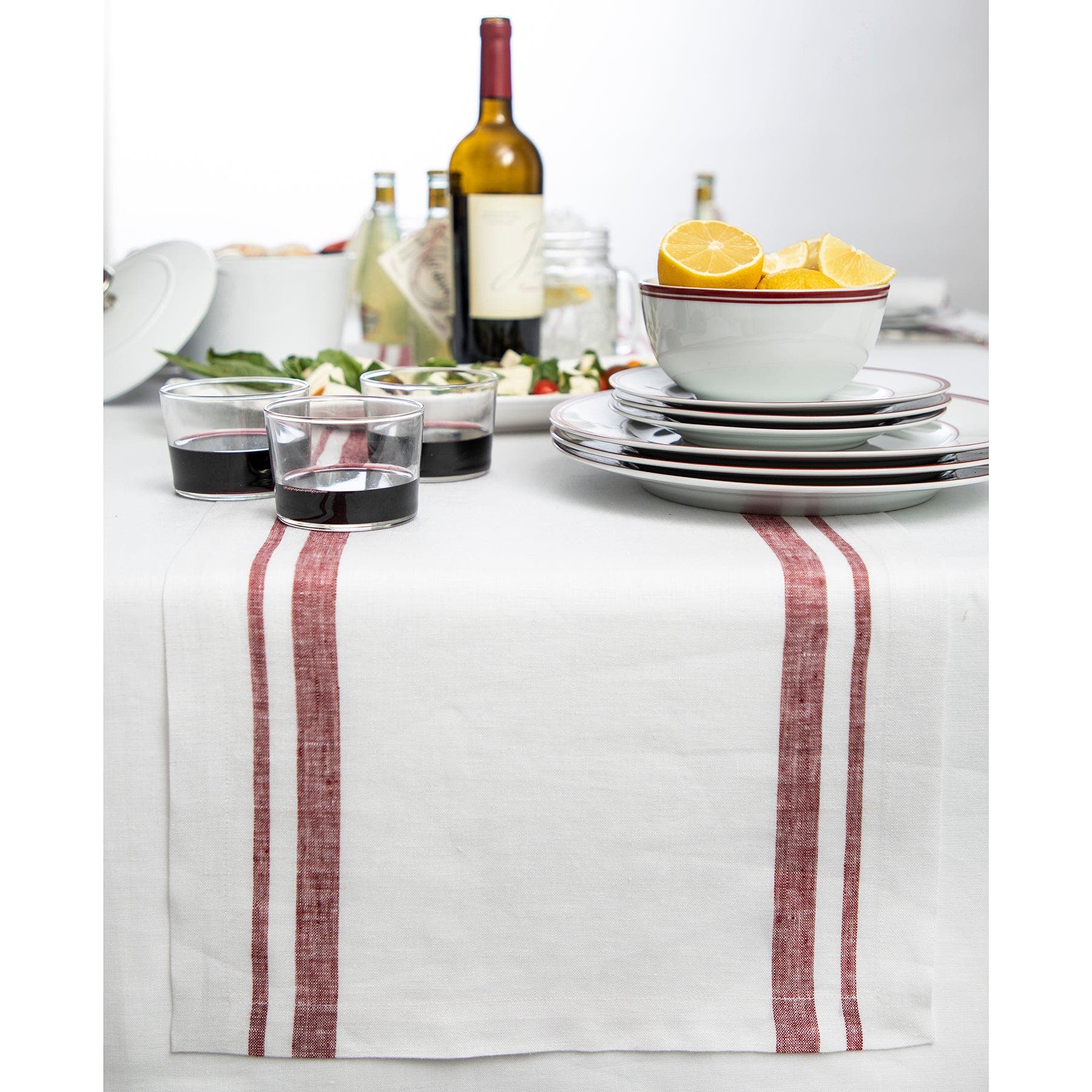 selected Burgundy and White