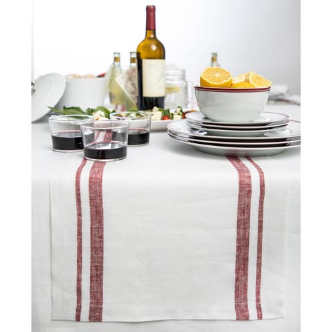 Linen Table Runner - French Stripe