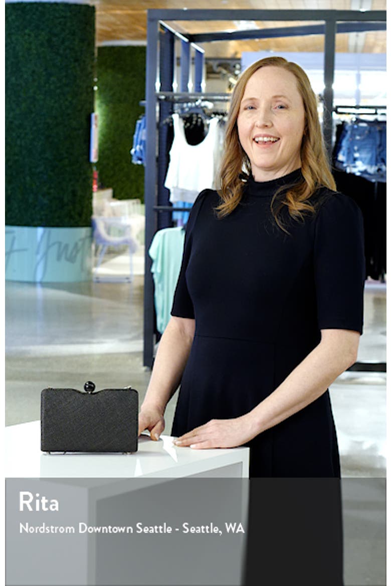 Cece Straw Woven Box Clutch video