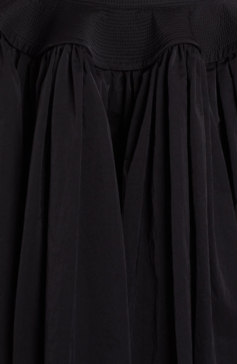 Bottega Veneta Peplum Gathered Nylon Skirt, Alternate, color, 