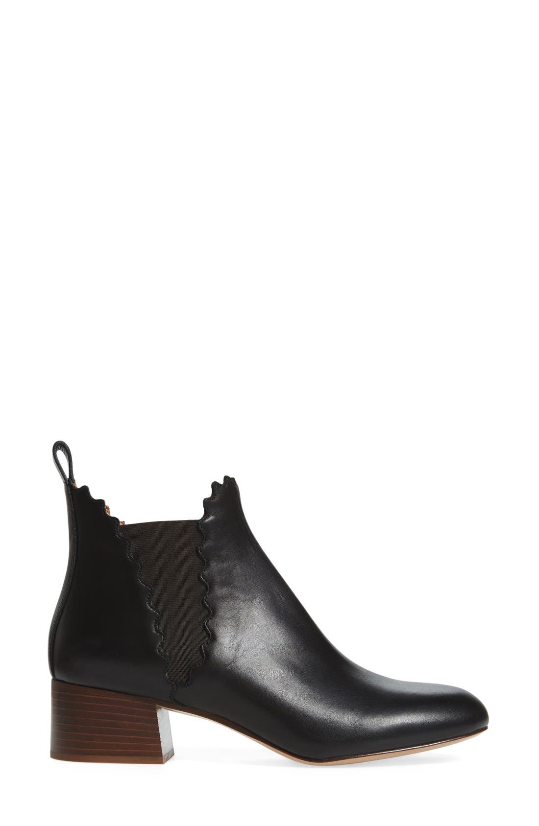 Chloé Scallop Chelsea Boot, Alternate, color, 
