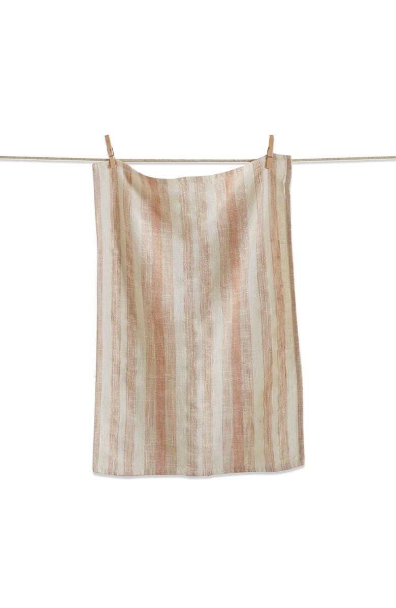 tag Serene Stripe Blush Cotton Dishtowel Set for Spring Decor, Main, color, 