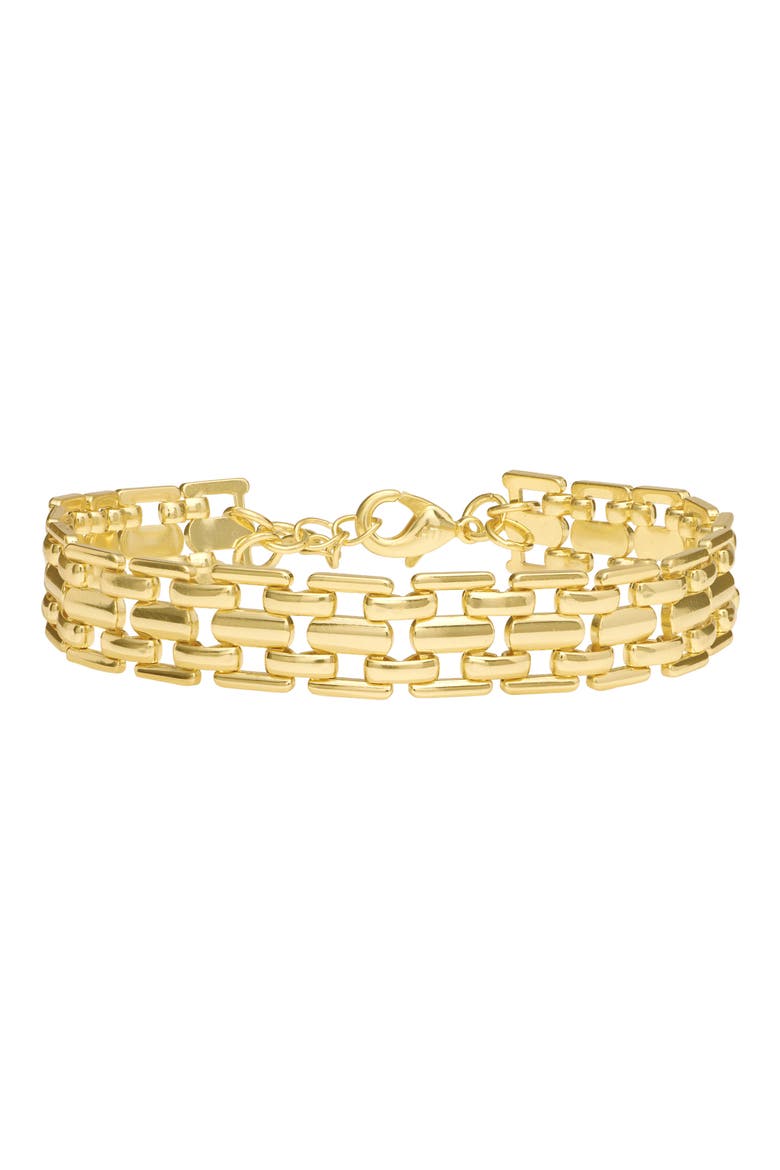 Modern Muse Tile Chain Bracelet, Main, color, GOLD