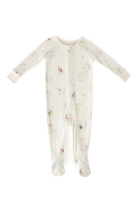 Print Rib Organic Cotton Footie (Baby)